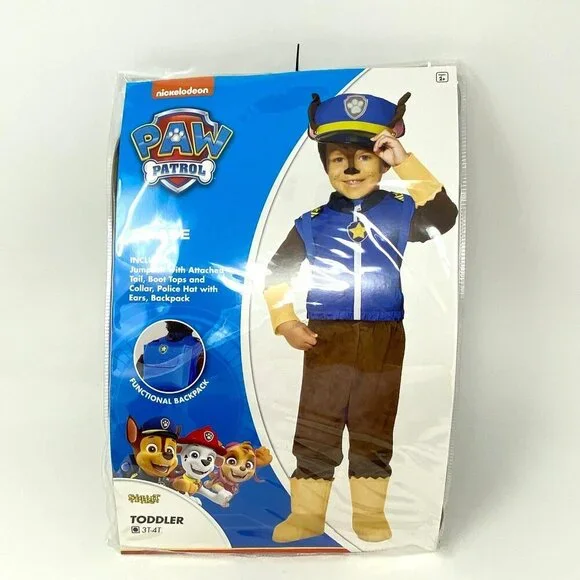 Spirit Halloween PAW Patrol Toddler Chase Costume Deluxe Halloween Hat Backpack - Picture 4 of 11